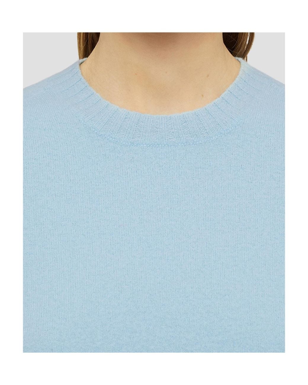 Jil Sander Blue Crewneck Long-Sleeved Jumper