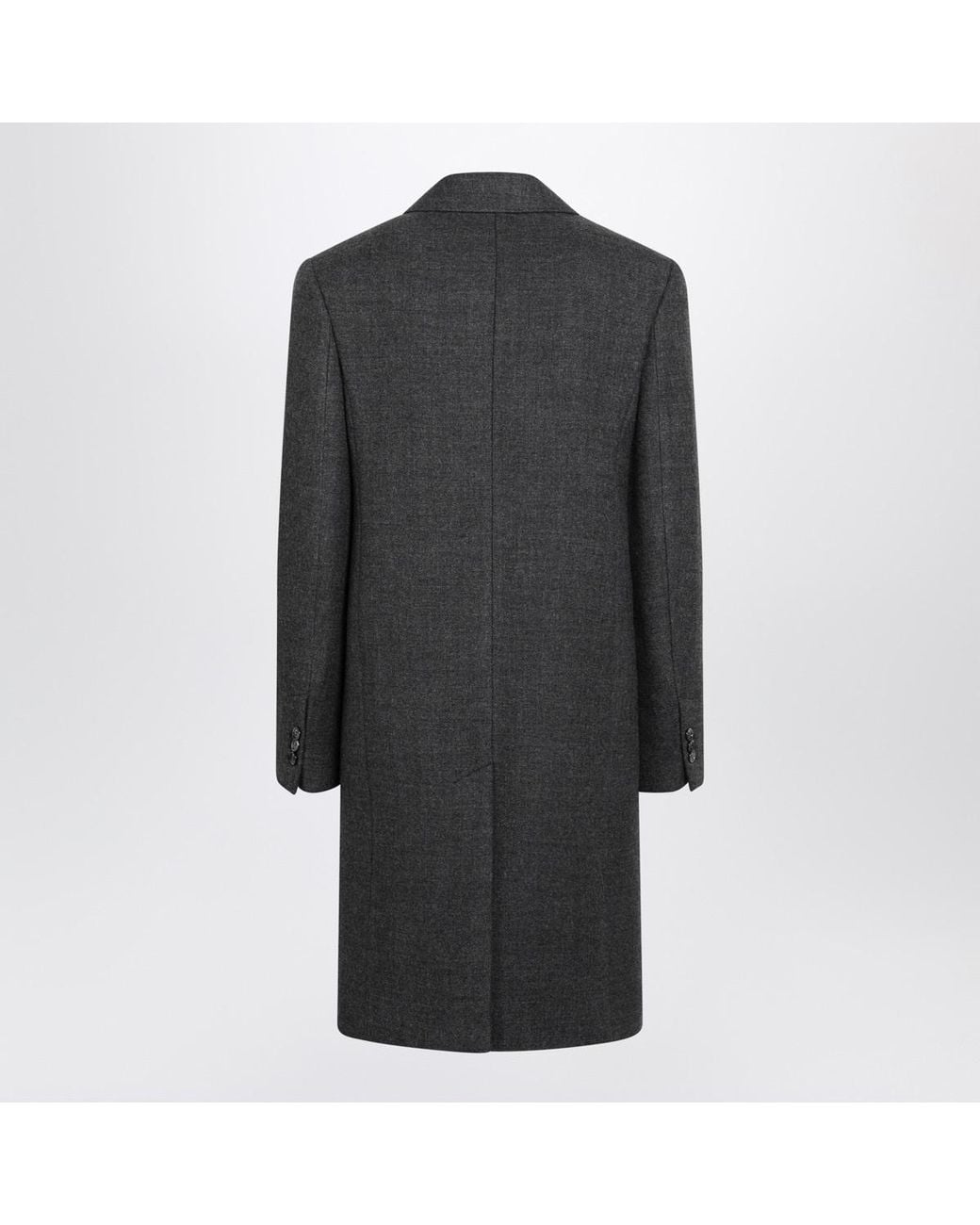 AMI Gray Ami Double-Breasted Tailored Coat for men