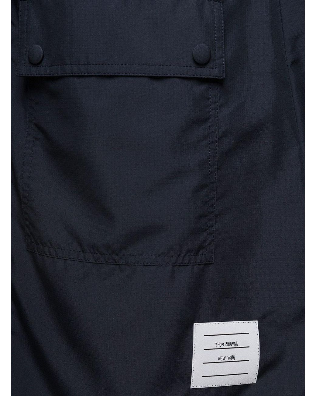 Thom Browne Blue Long Sleeved Button Fastened Coat