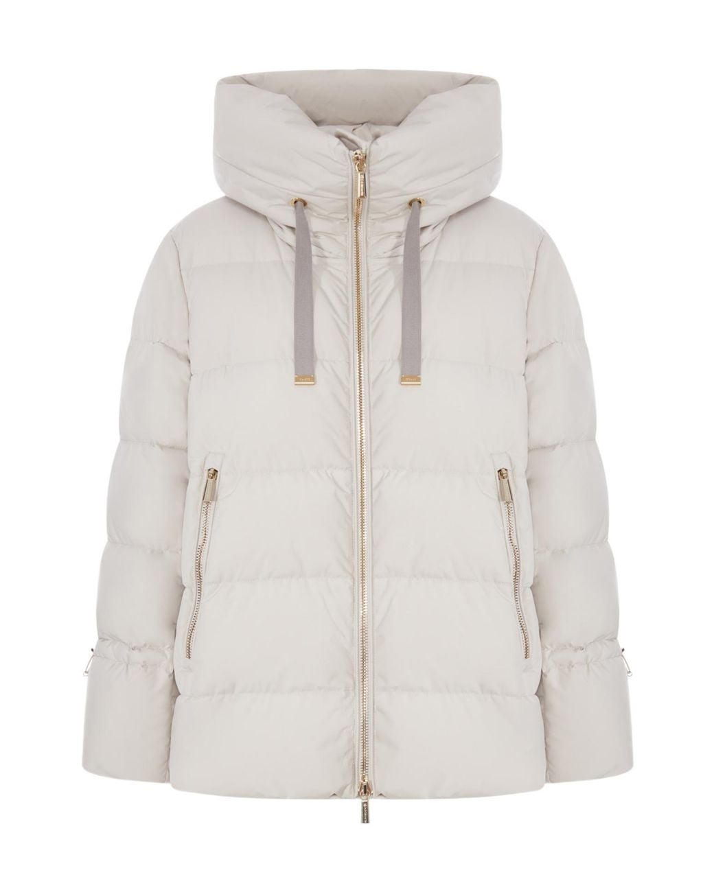 Moorer Gray Zipped Down Jacket