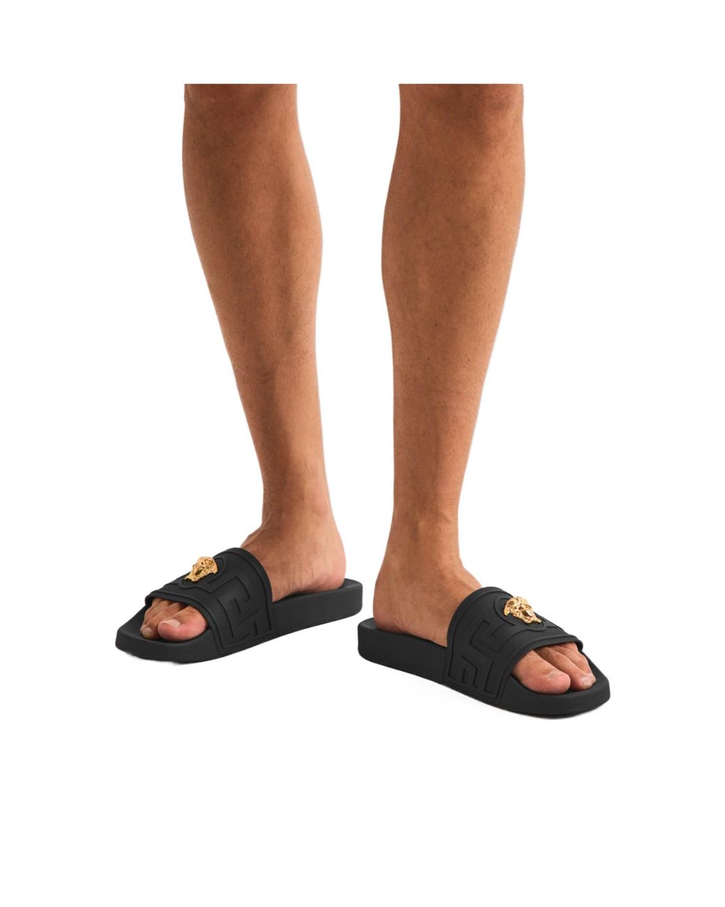 Versace Black Casual Slippers for men