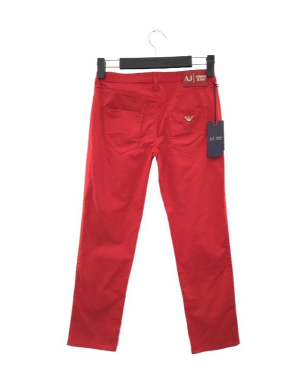 Armani Jeans Red Logo Denim Pants