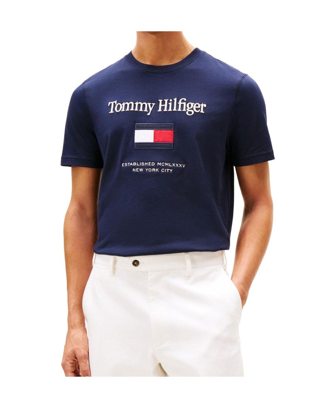 Tommy Hilfiger Blue Crewneck Shortsleeve Tee for men