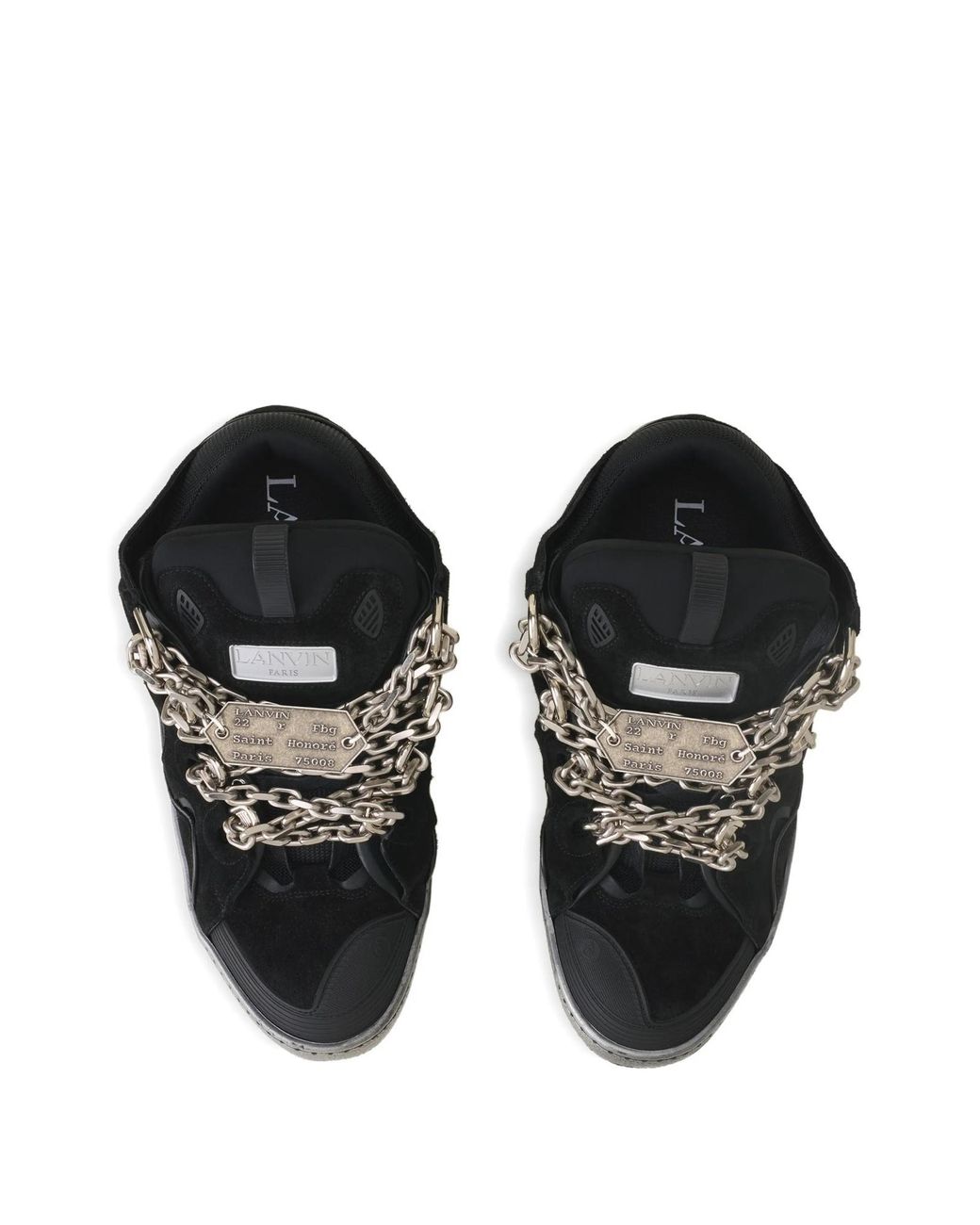 Lanvin Black Curb Lace-Up Sneakers for men