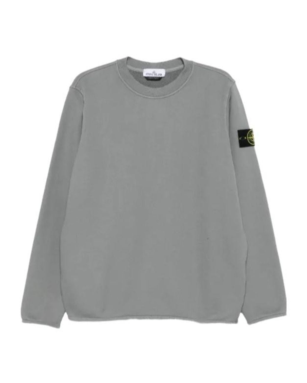 Stone Island Gray Compass-Motif Sweatshirt for men