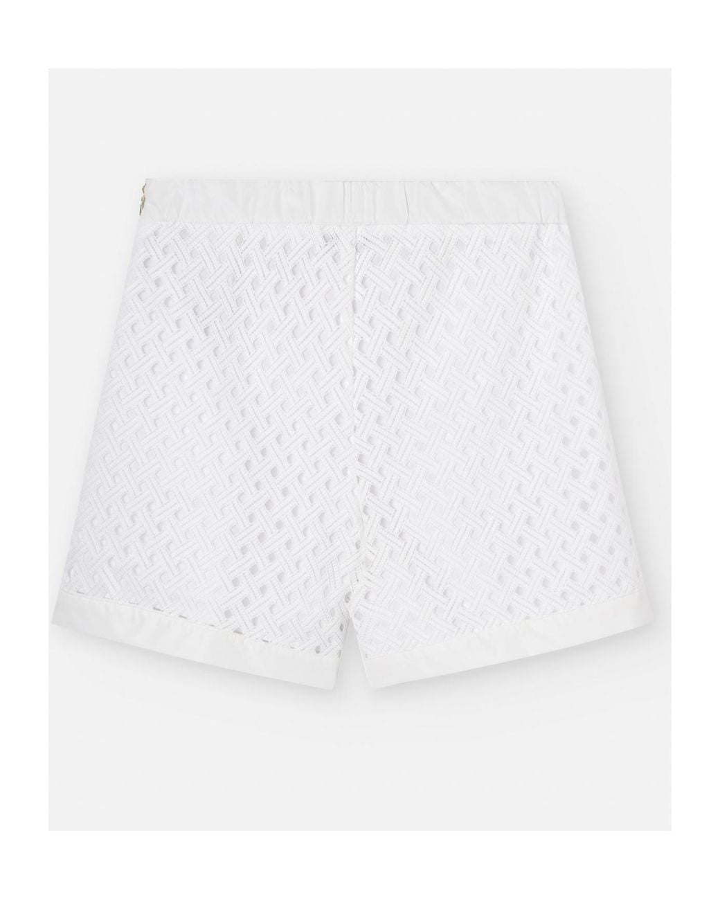 Herno White Cut-Out Elasticated Waistband Shorts