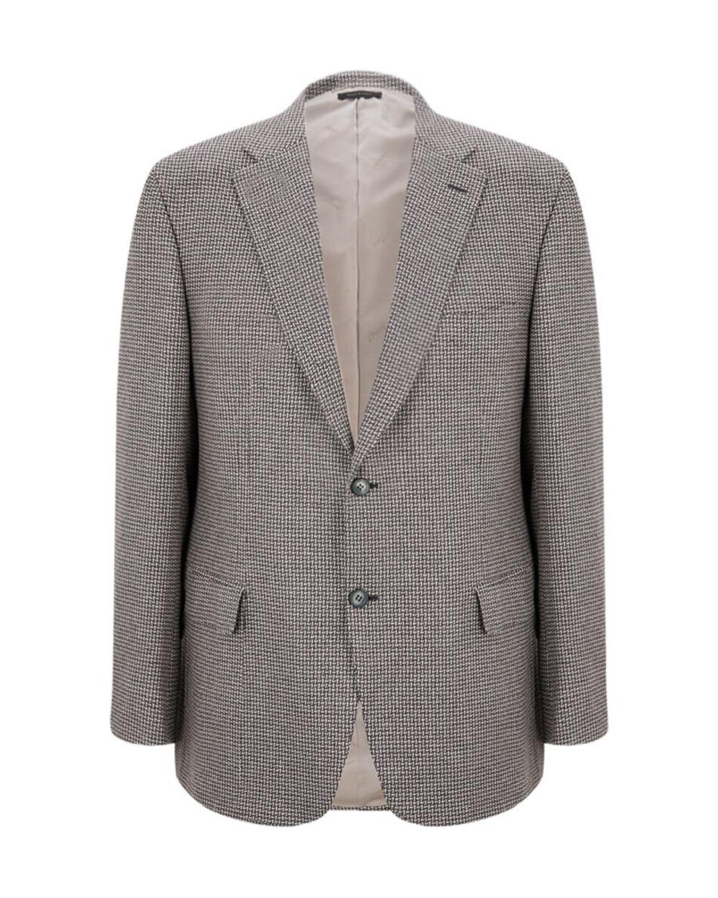 Brioni Gray Houndstooth Blazer for men