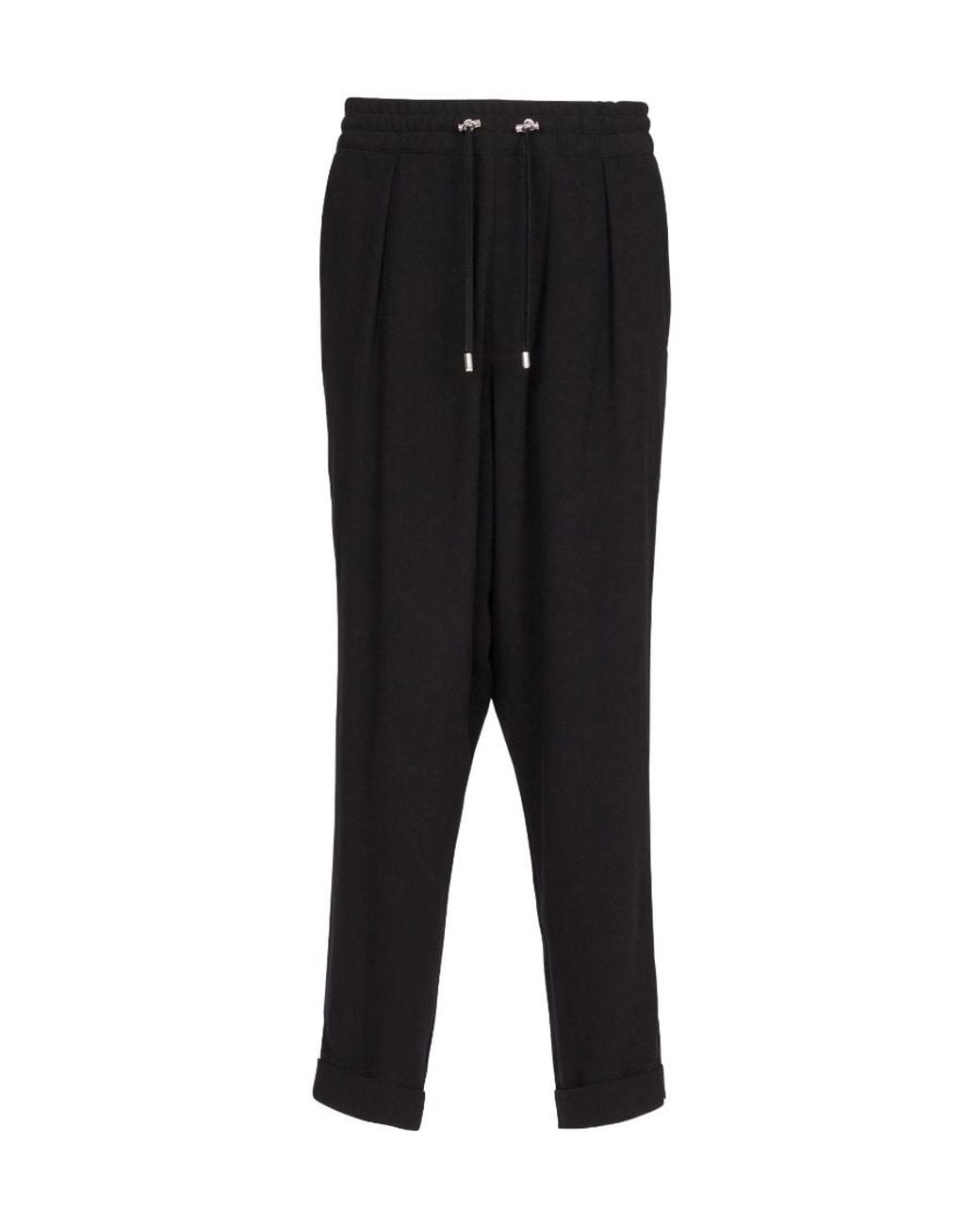 Balmain Black Slouchy Tapered Pants for men