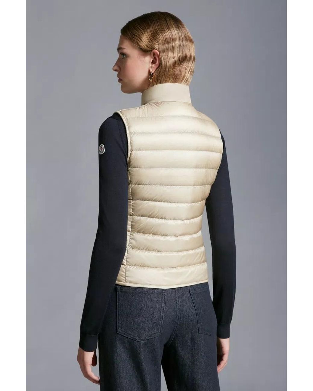 Moncler Natural Liane High-Neck Gilet