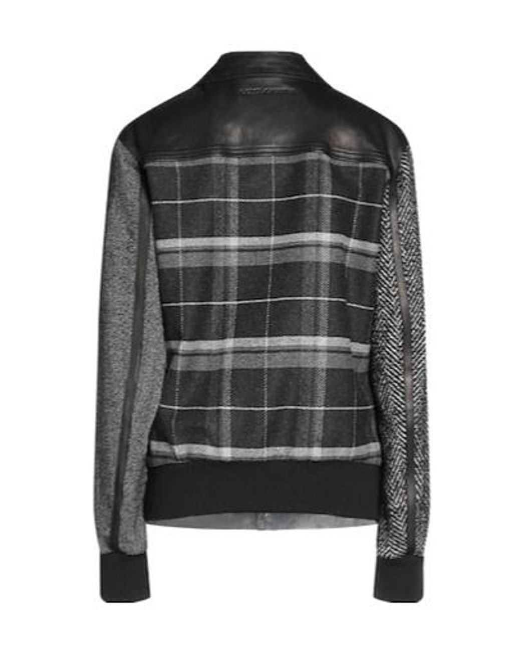 Dolce & Gabbana Black Plaid Flight Jacket
