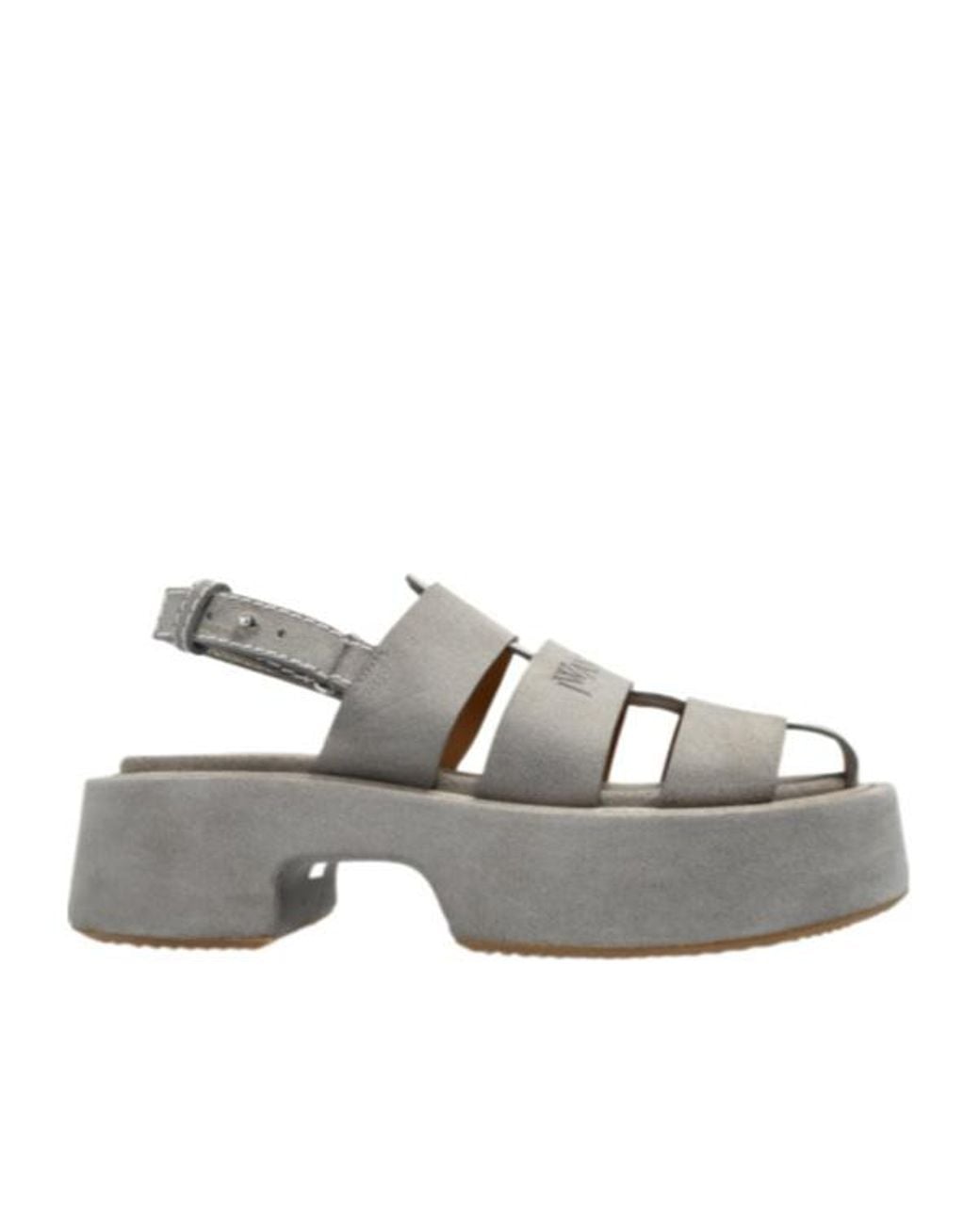 J.W. Anderson Gray Round Toe Flat Sandals