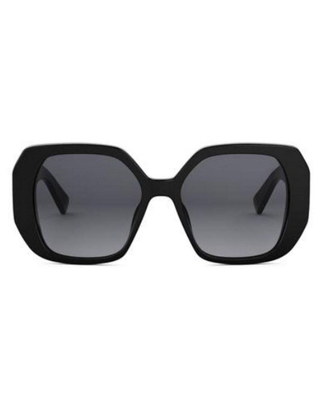 BVLGARI Black Geometric Frame Sunglasses