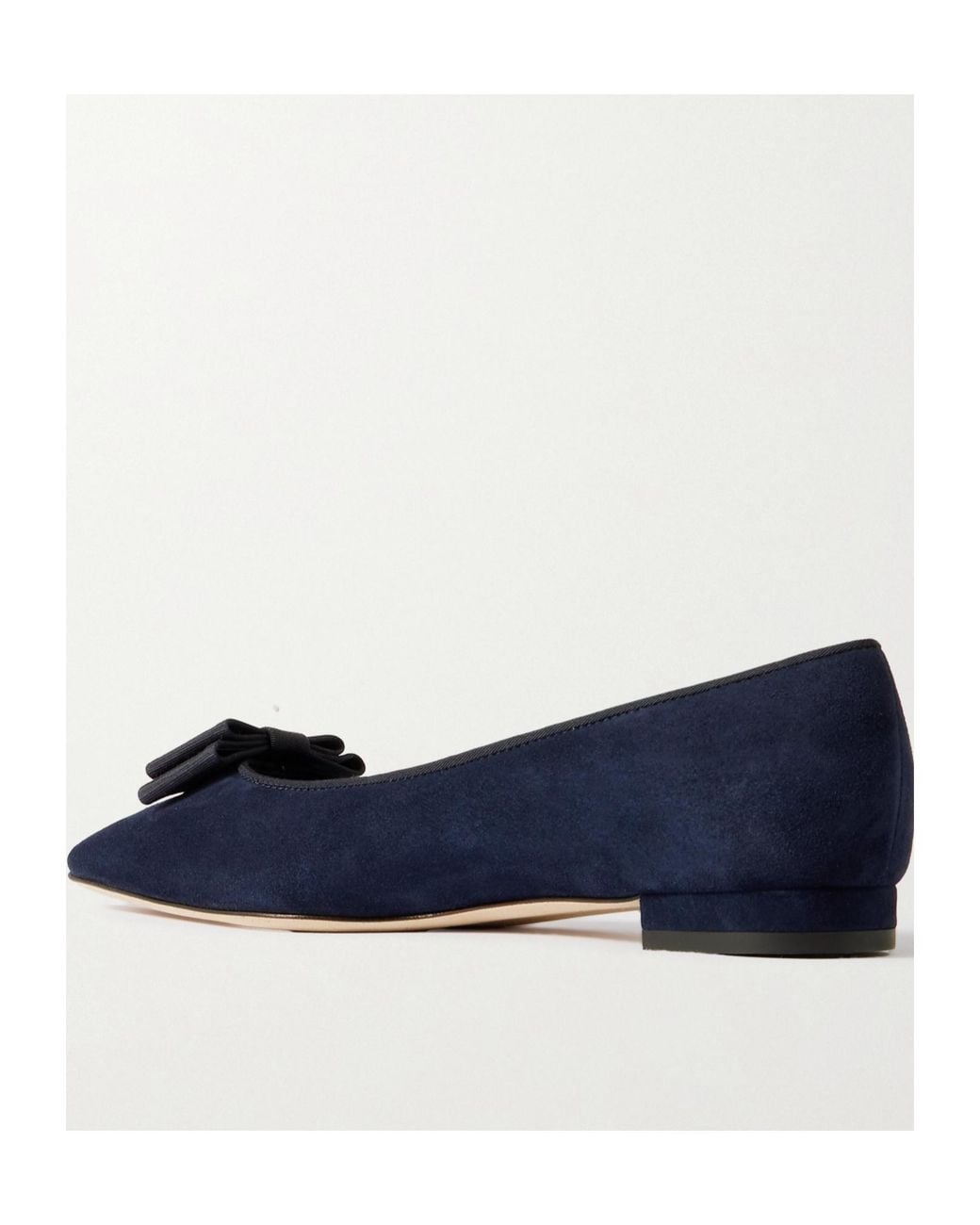 Manolo Blahnik Blue Pointed Toe Flats
