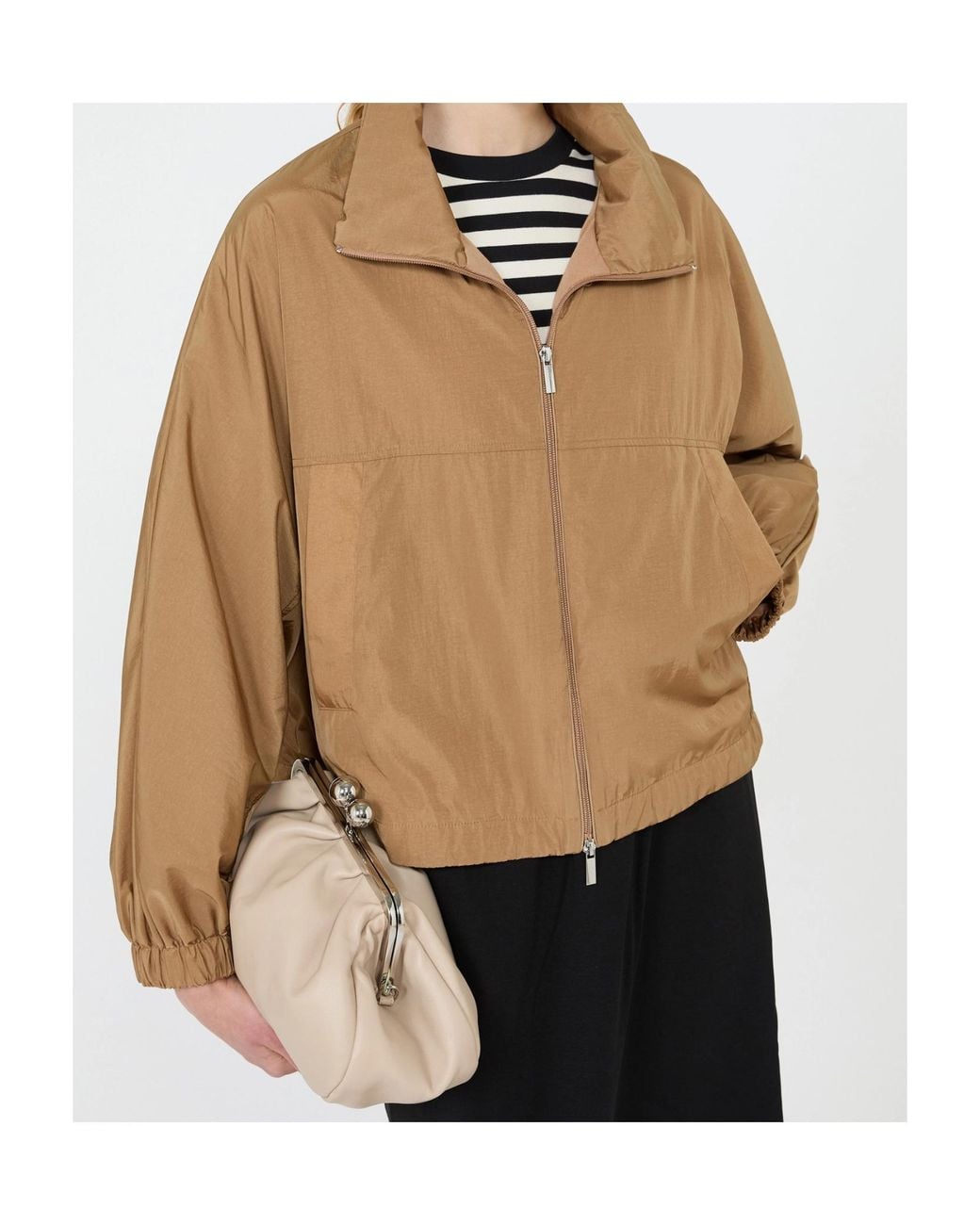 Weekend by Maxmara Brown Wkdnuraghe Water-Repellent Windbreaker