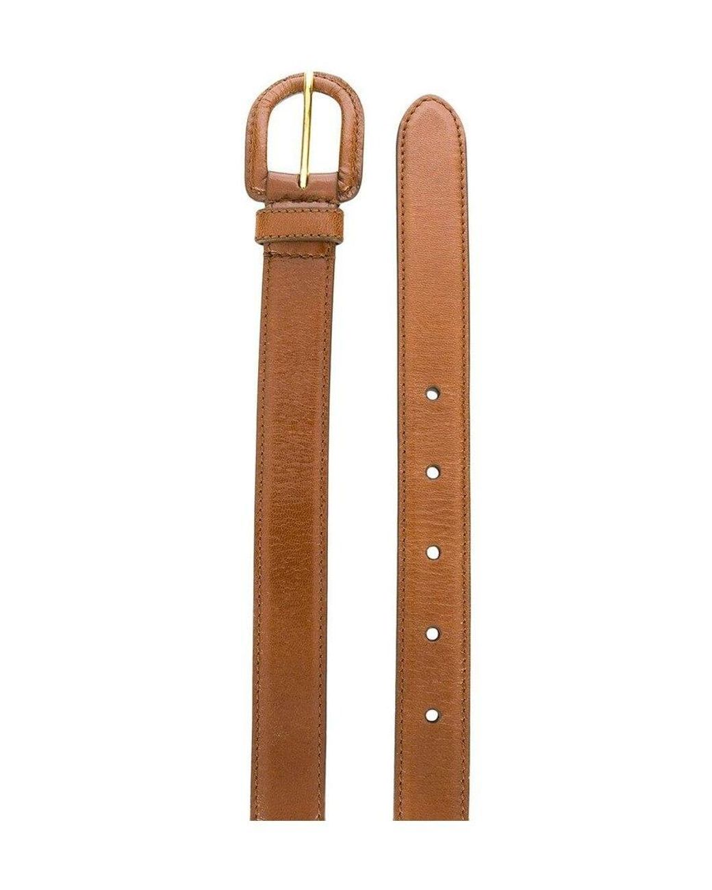 Prada Brown Curved Buckle Belt
