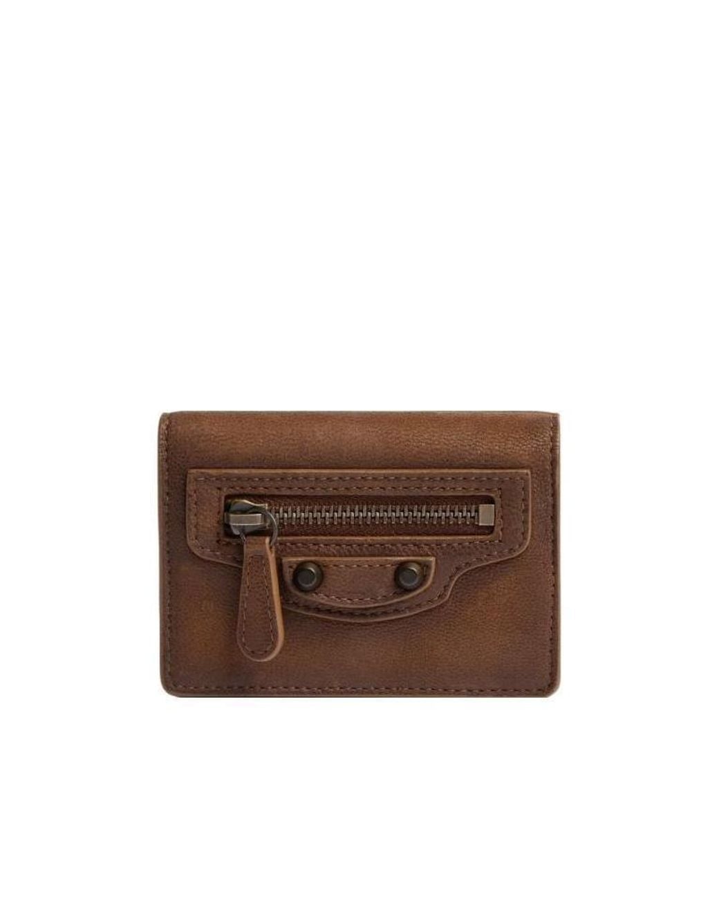 Balenciaga Brown Le City Mini Wallet