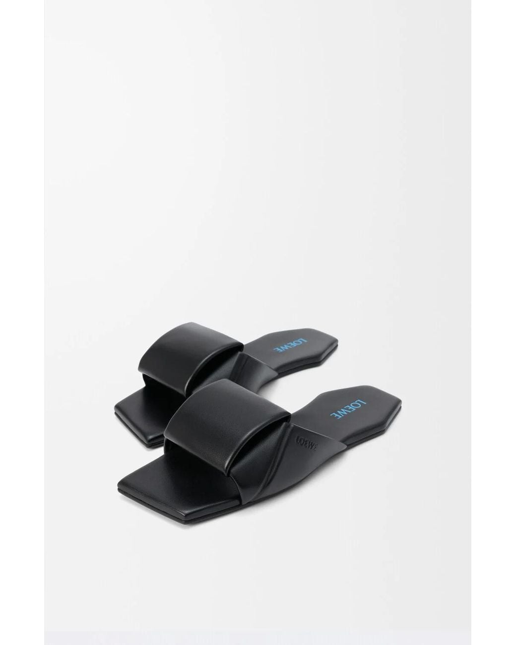 Loewe Black Logo Embossed Flat Sandals