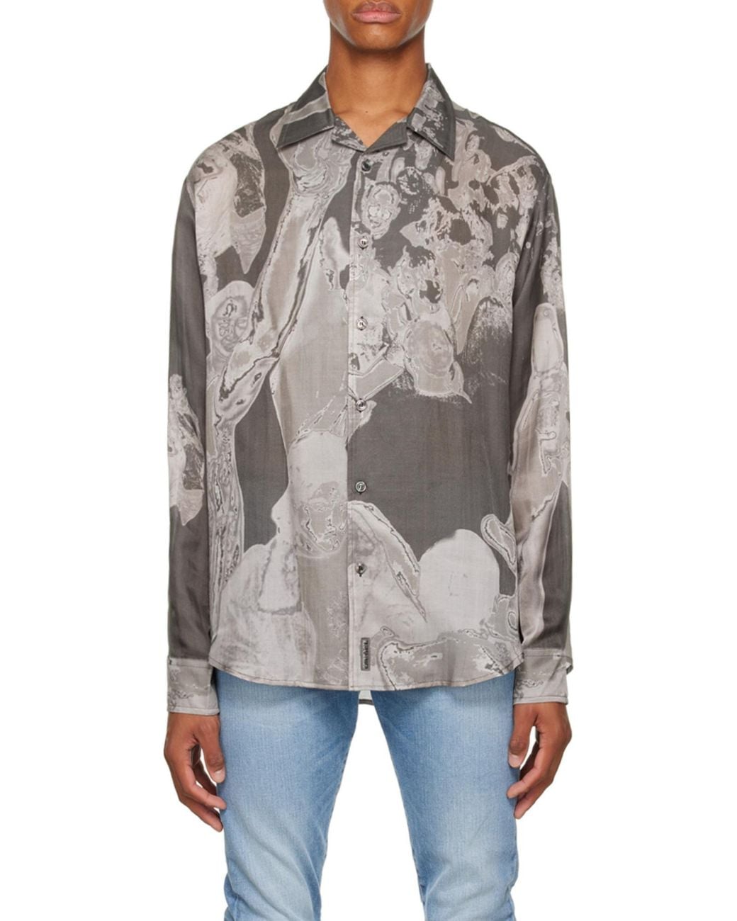 DIESEL Gray S-Darasy-Bowl-B Long-Sleeve Shirt for men