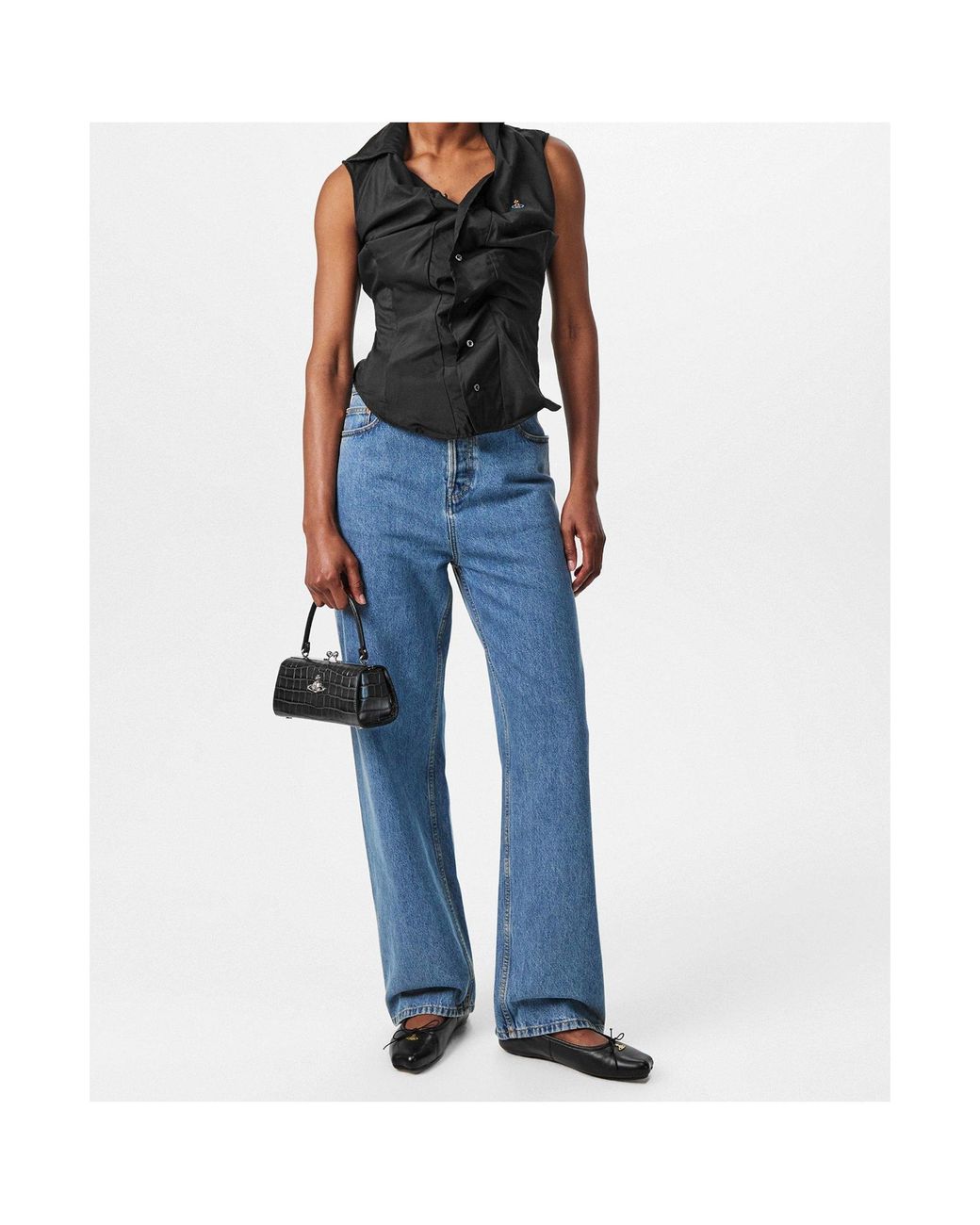 Vivienne Westwood Black Sleeveless Fitted Shirt