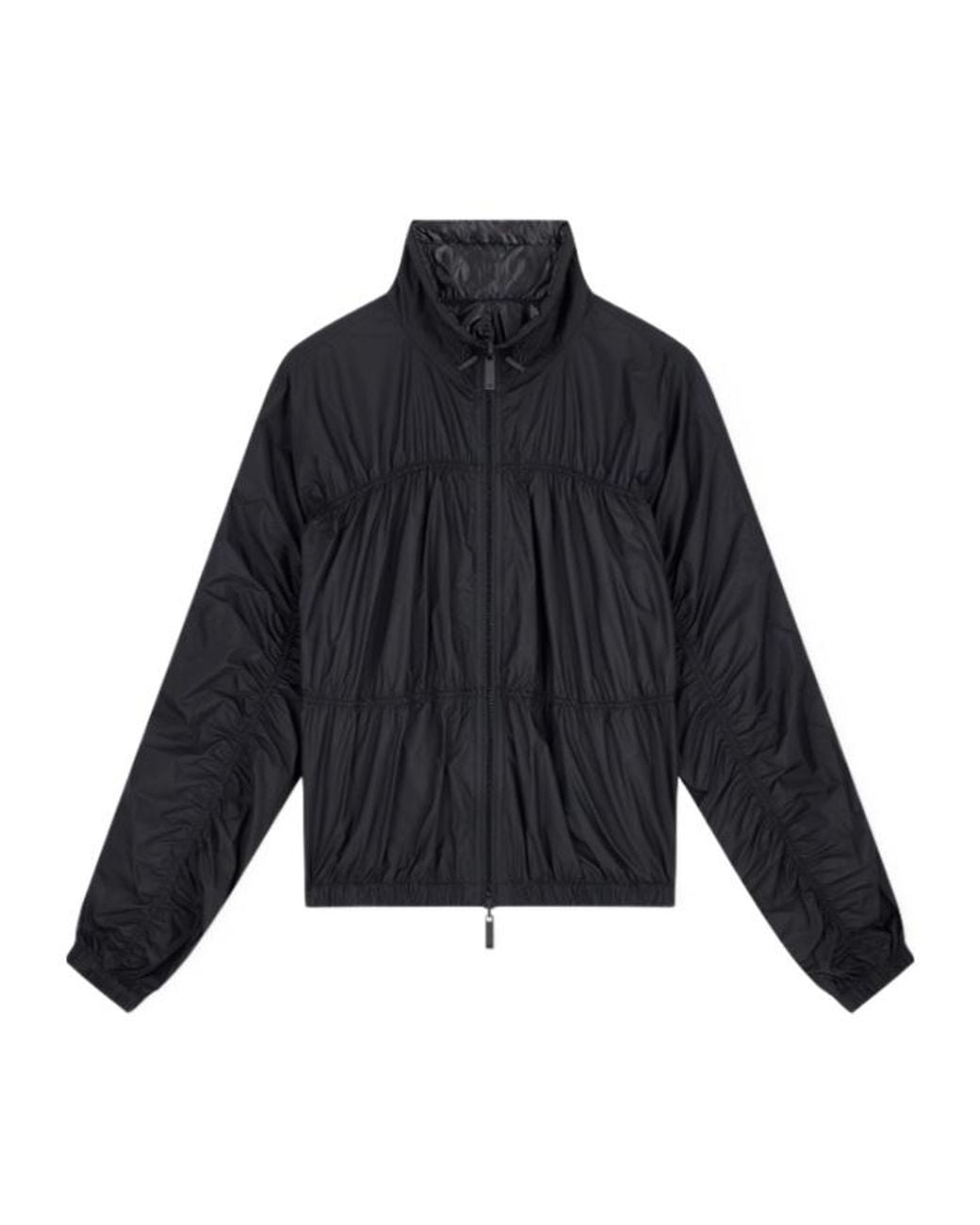 Emporio Armani Blue Reversible Blouson Jacket With Matte And Shiny Finishes