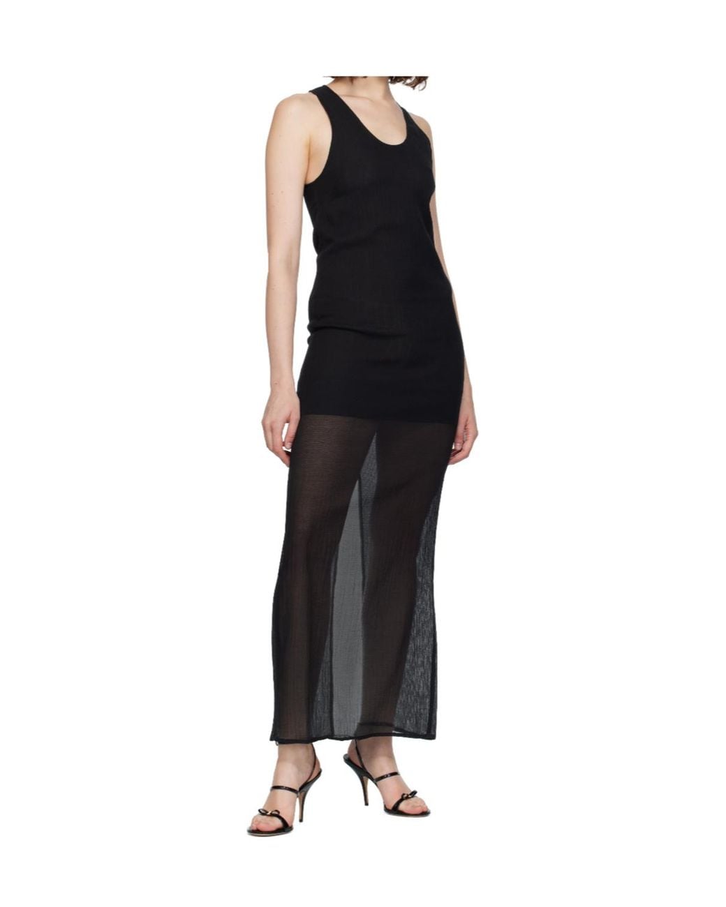 Totême Black Round Neck Dress