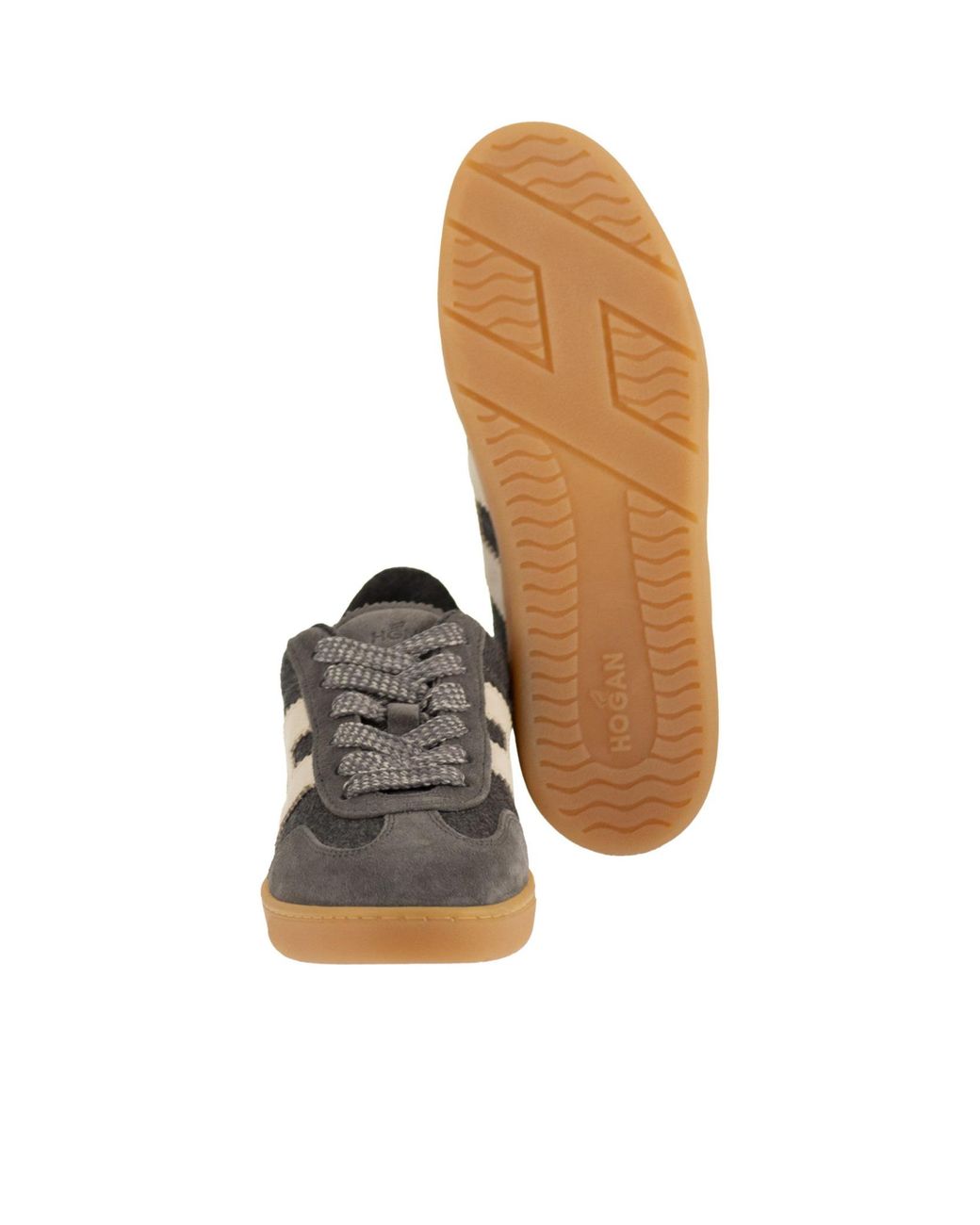 Hogan Brown Round-Toe Sneakers