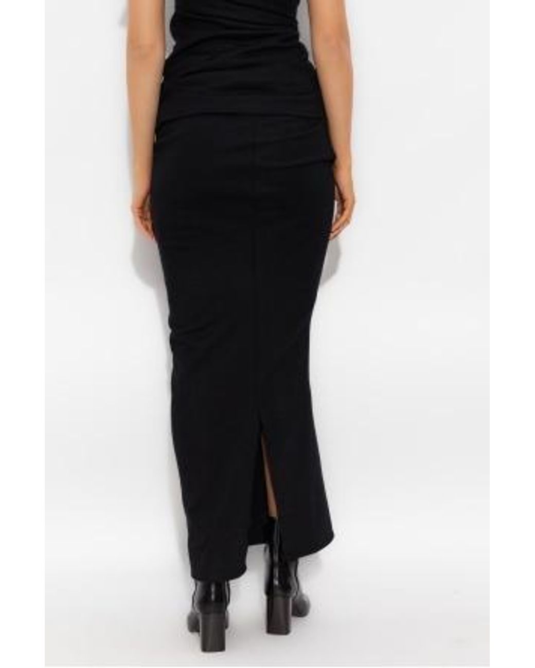Entire studios Black Draped Wool Skirt