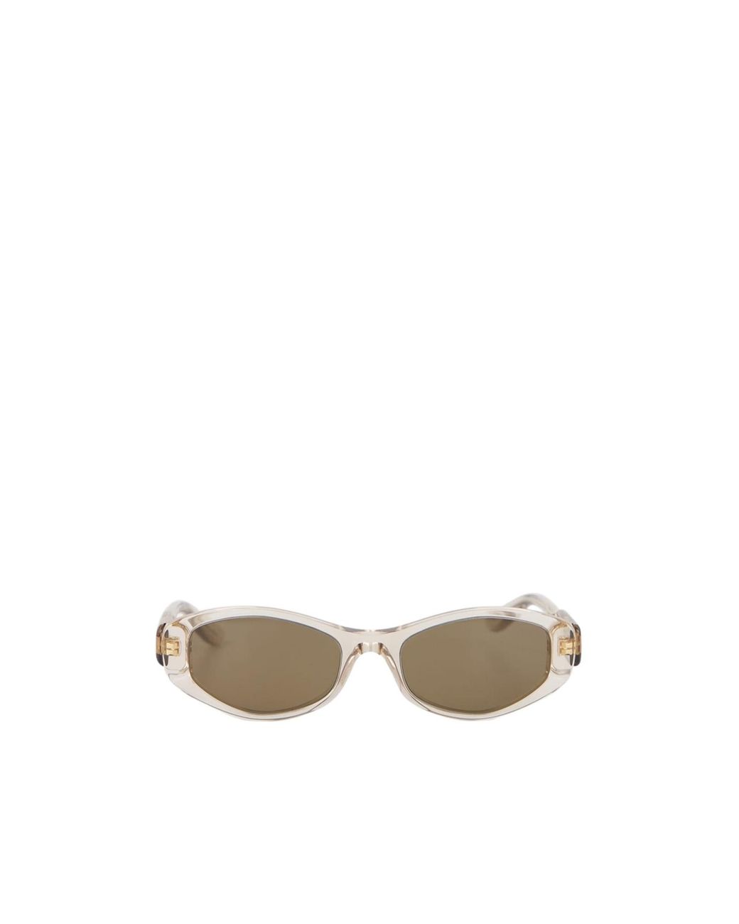 Balenciaga White Eyewear Nova Oval Sunglasses