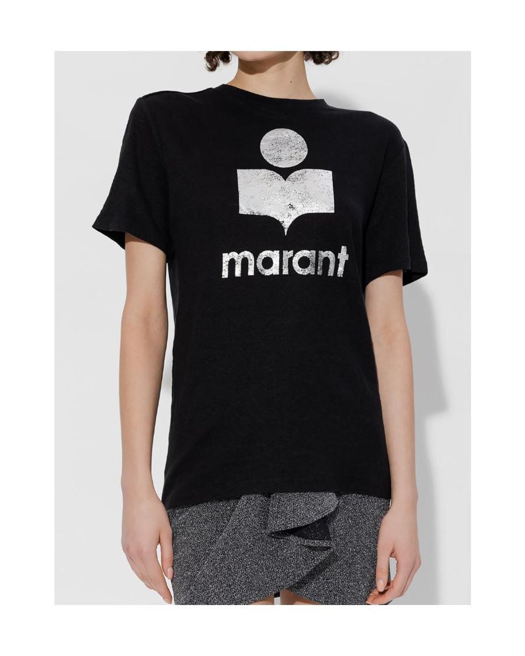 Isabel Marant Black Short-Sleeved T-Shirt With Round Neck