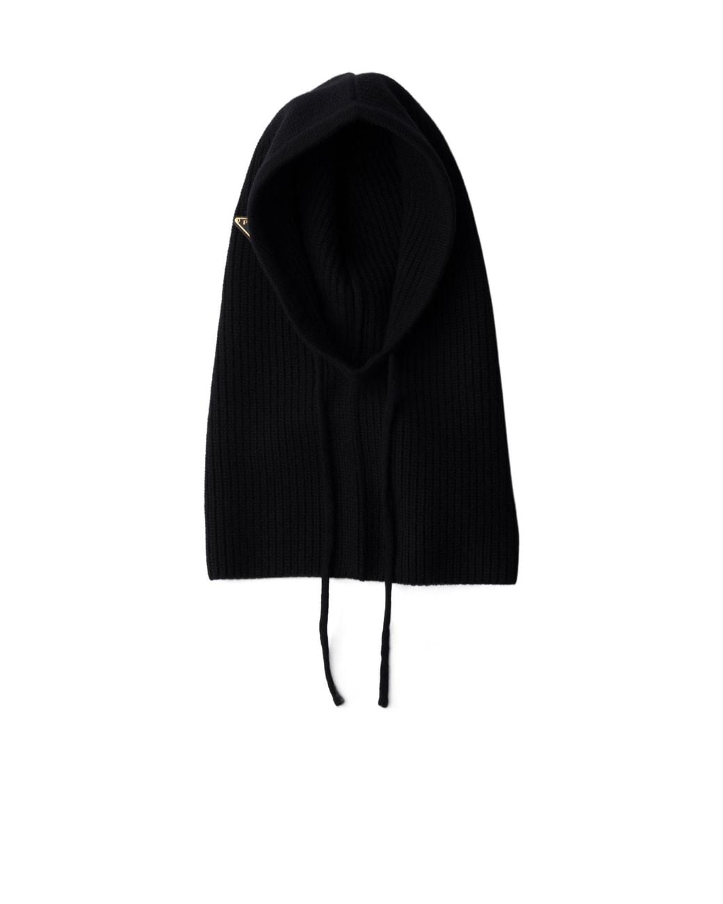 Prada Black Triangle-Logo Balaclava