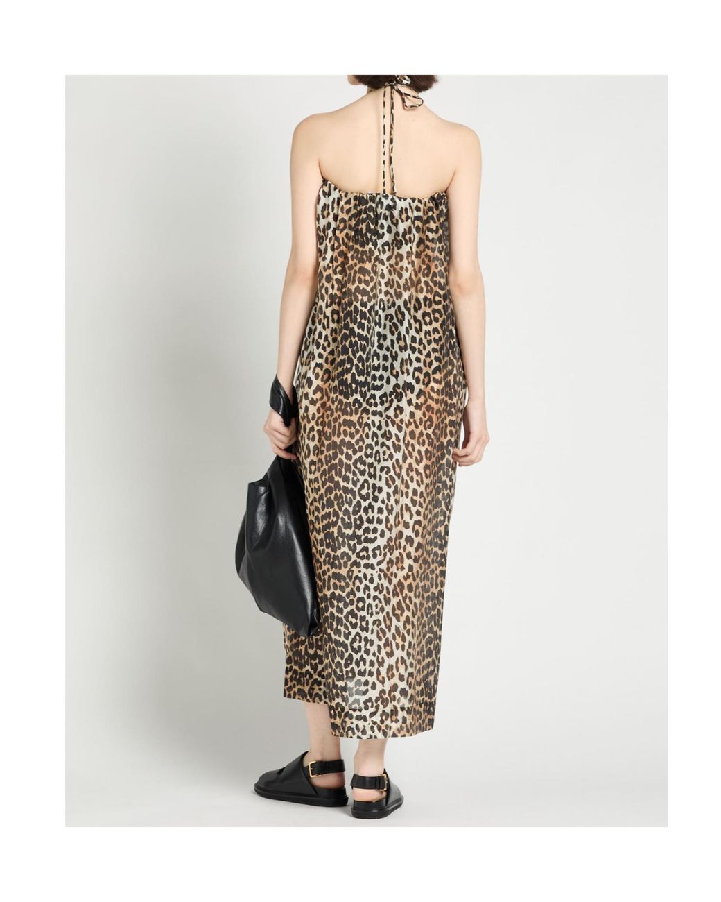 Ganni Gray Midi Dress