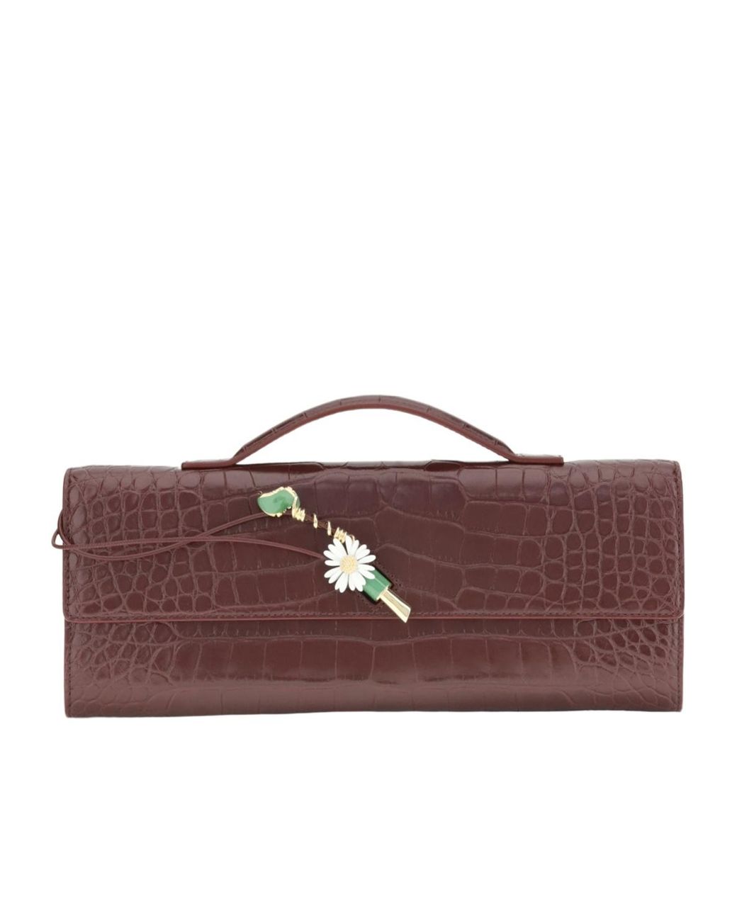 Bottega Veneta Brown Rectangular Clutch