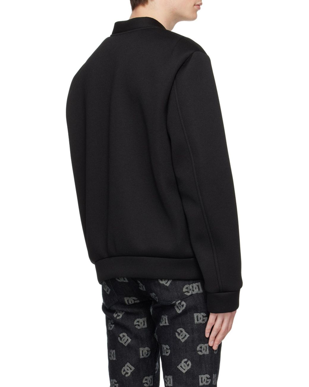 Dolce & Gabbana Black Logo-Plaque Technical Jacket for men