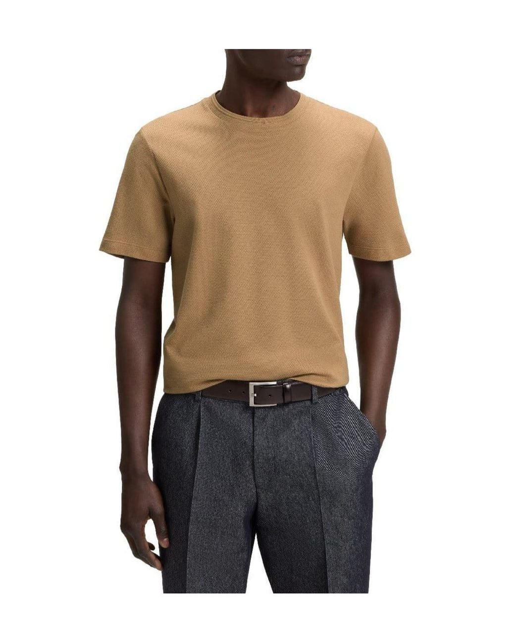 Boss Natural Finestripe Shortsleeve Tshirt for men