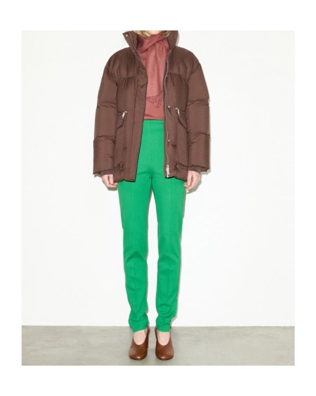 MAX&Co. Brown Oversized Padded Bomber Jacket