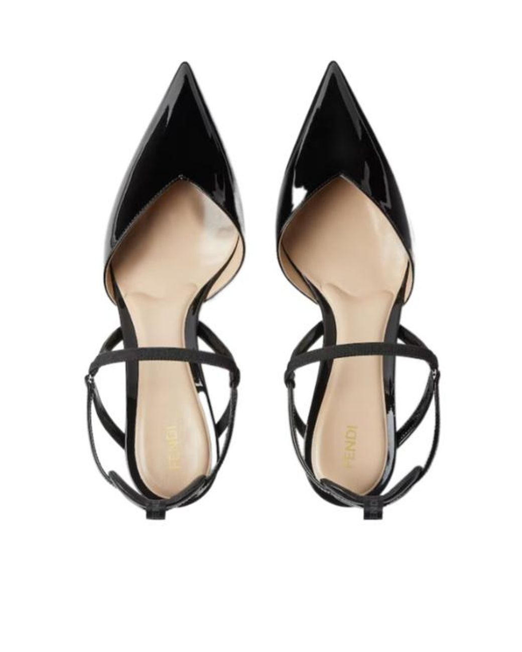 Fendi Black Very Colibrì Slingback With Medium Heel