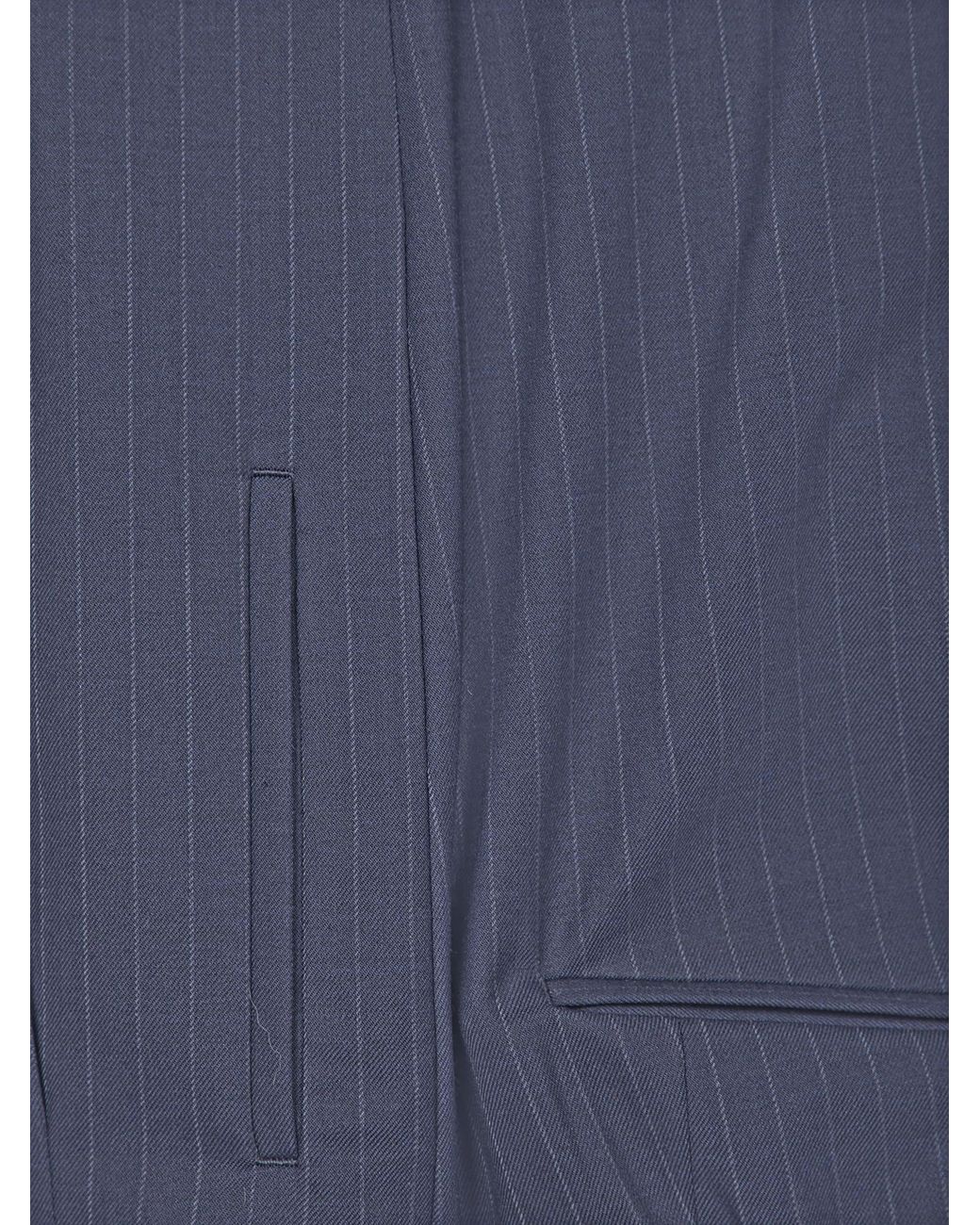 Lardini Blue Single Breasted Pinstriped Two-Piece Suit for men
