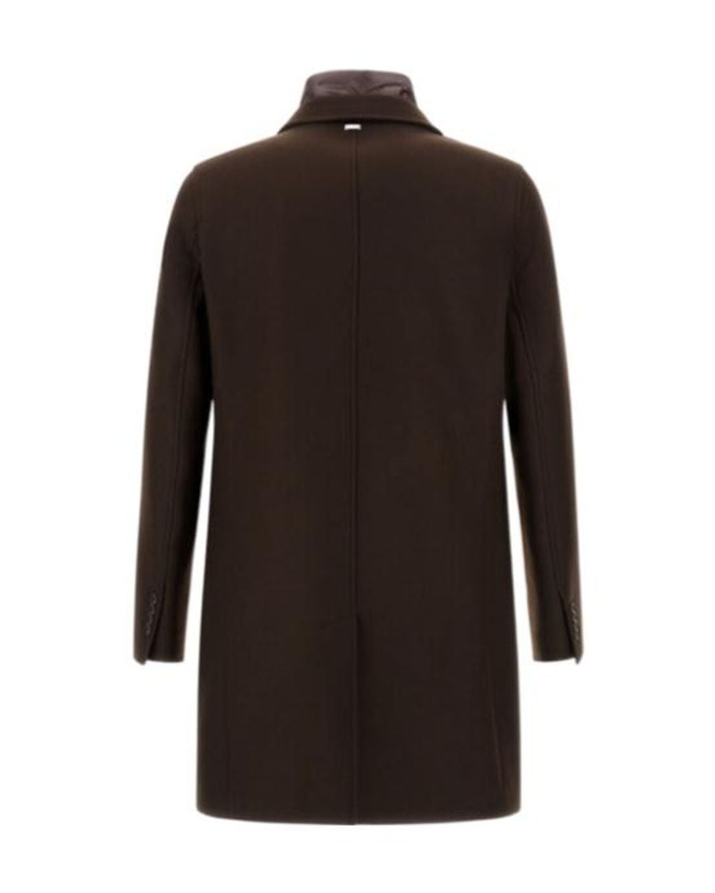 Herno Black Ecowool And Nylon Ultralight Coat for men