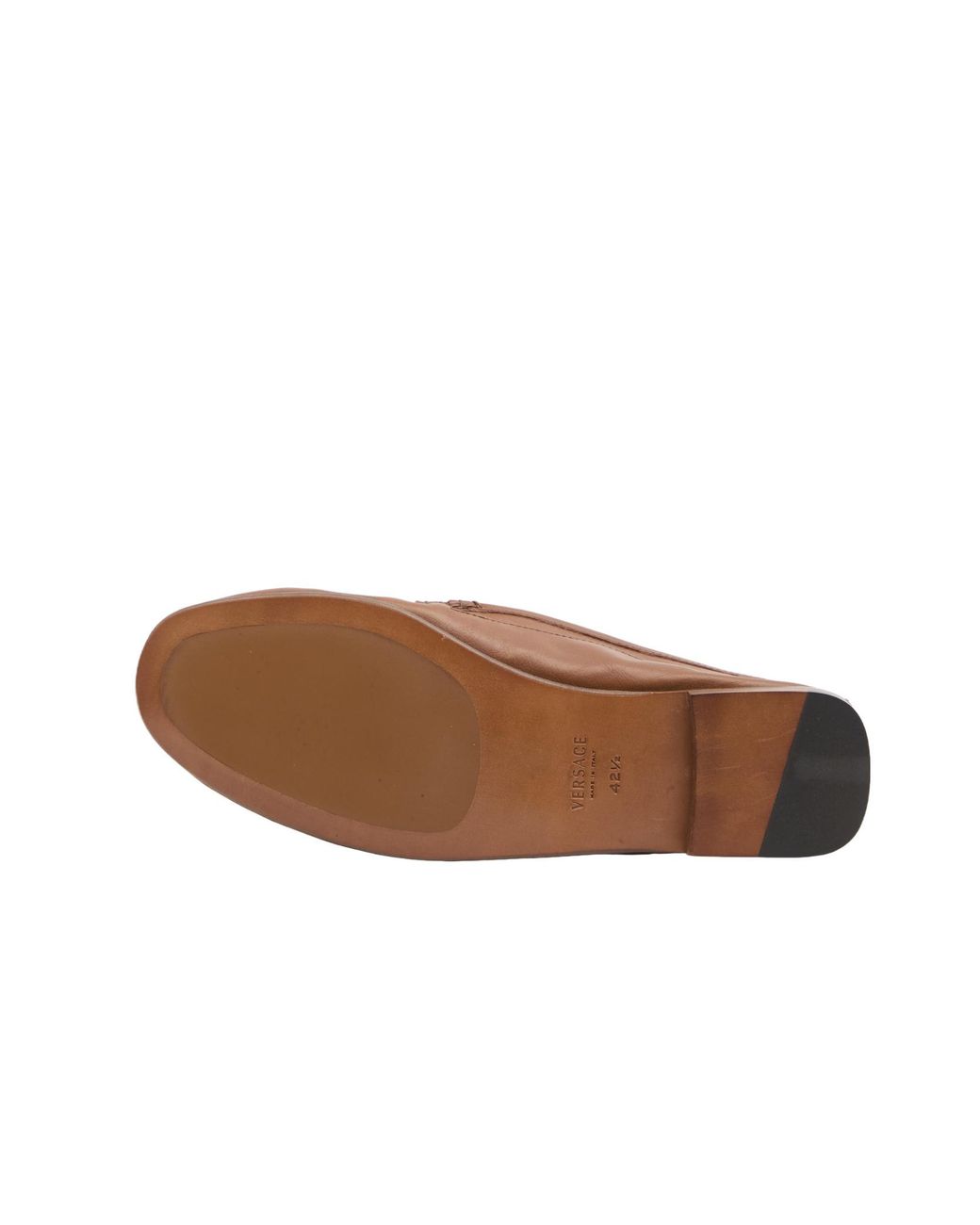 Versace Brown Medusa Ruched Loafers