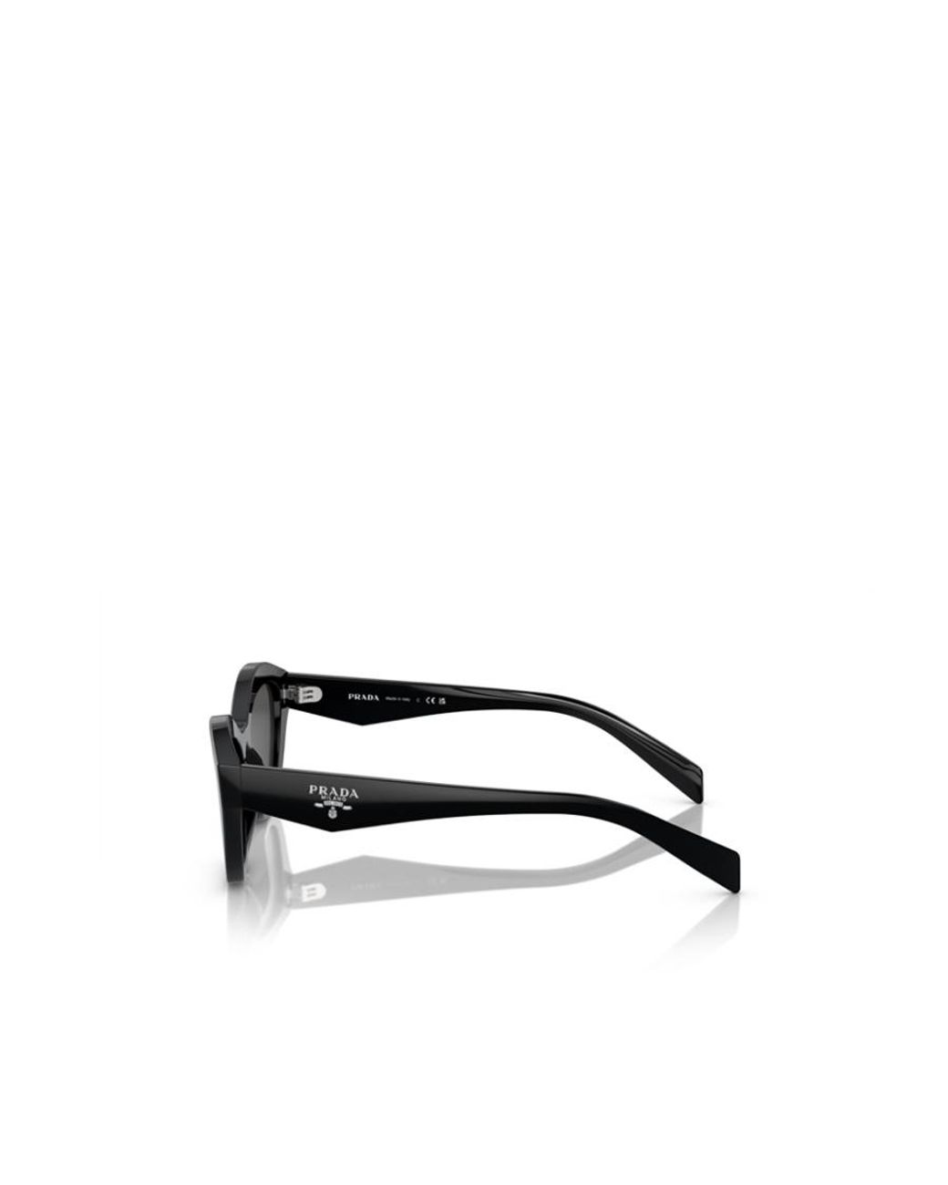 Prada White Eyewear Butterfly Frame Sunglasses