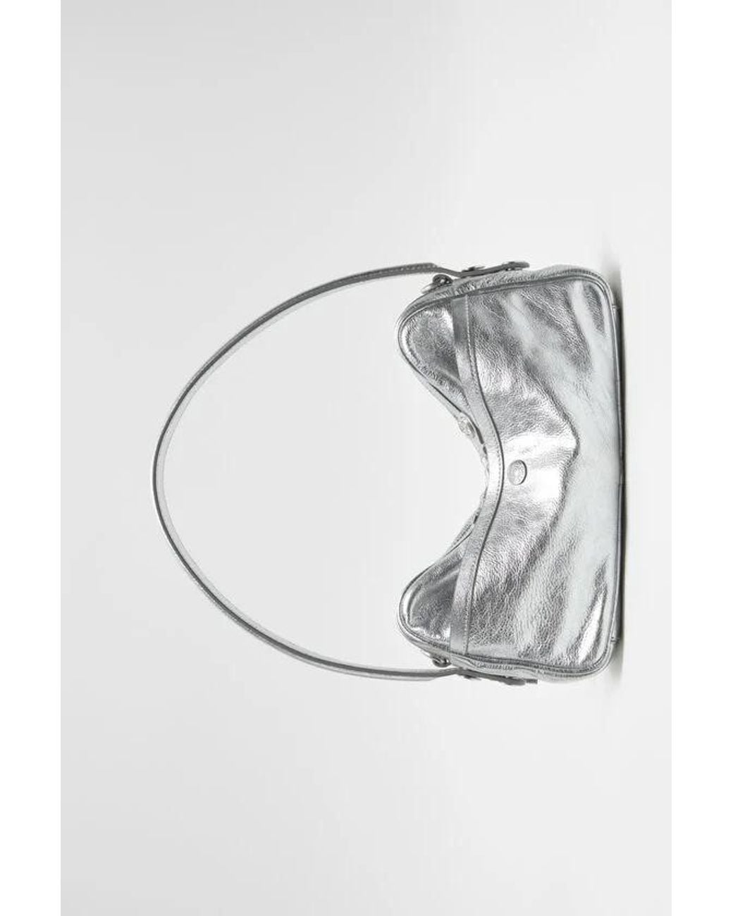 Acne Gray Camero Party Metallic Effect Shoulder Bag