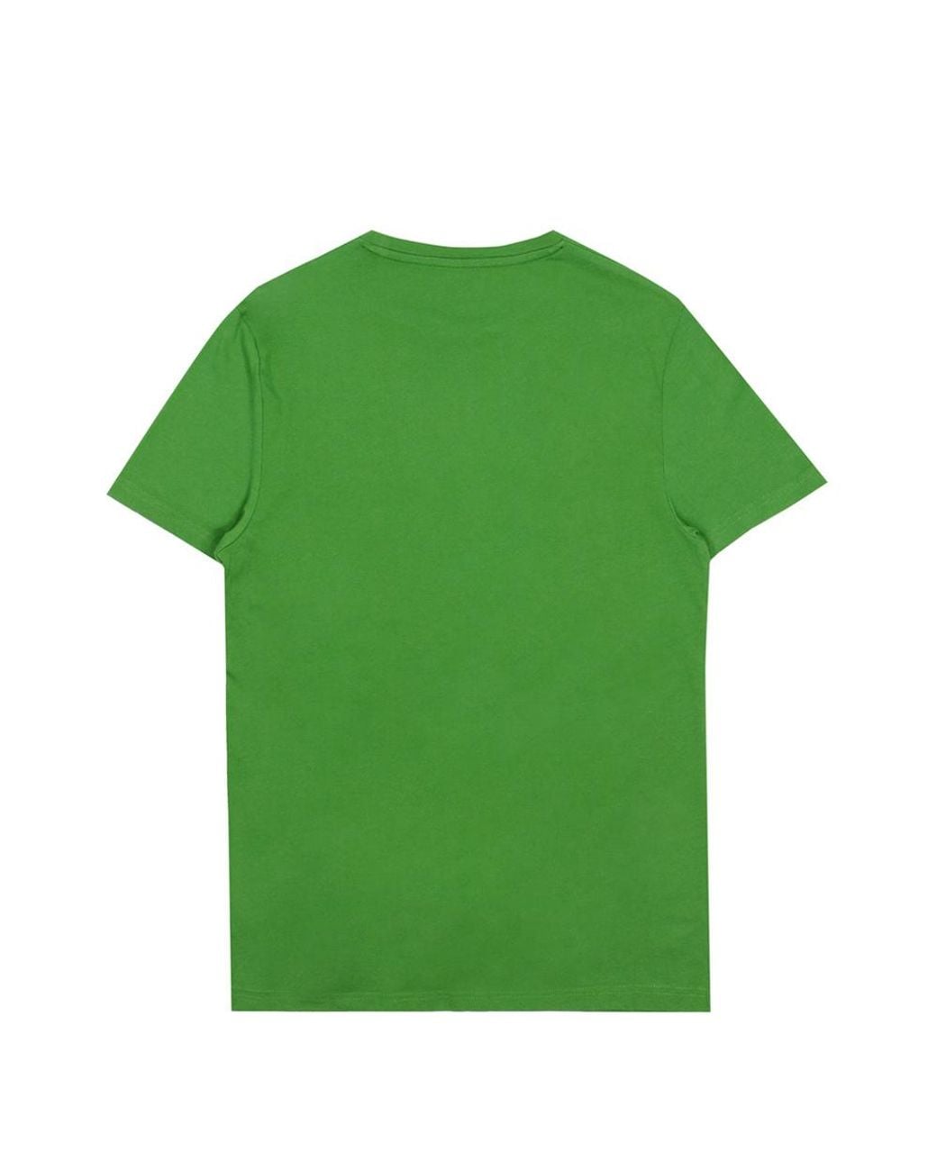 EA7 Green Logo Printed T-Shirt With Round Neck for men