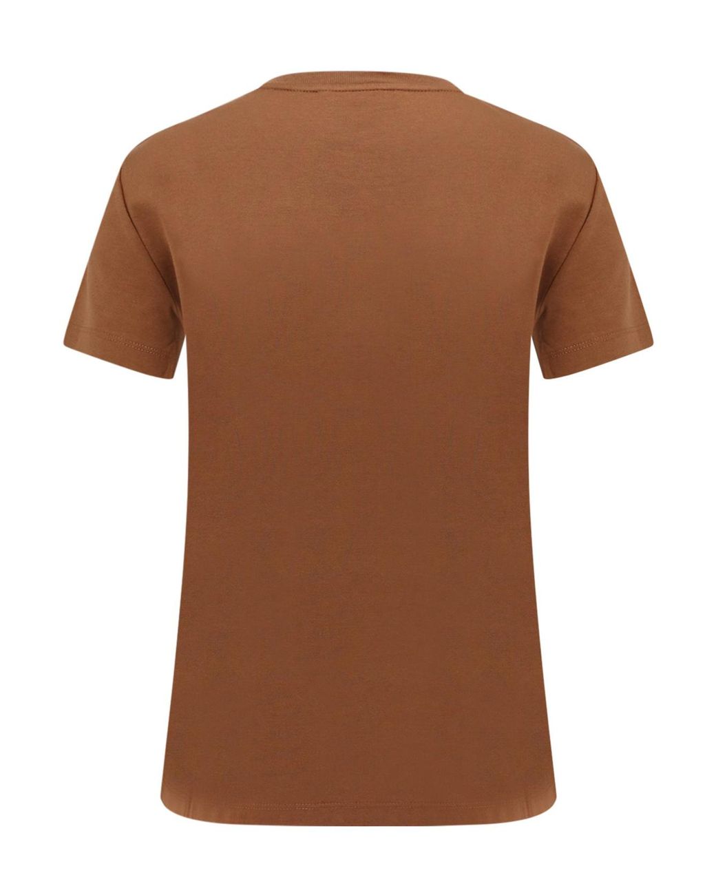 Max Mara Brown Papaia Logo Embroidered Crewneck T-Shirt