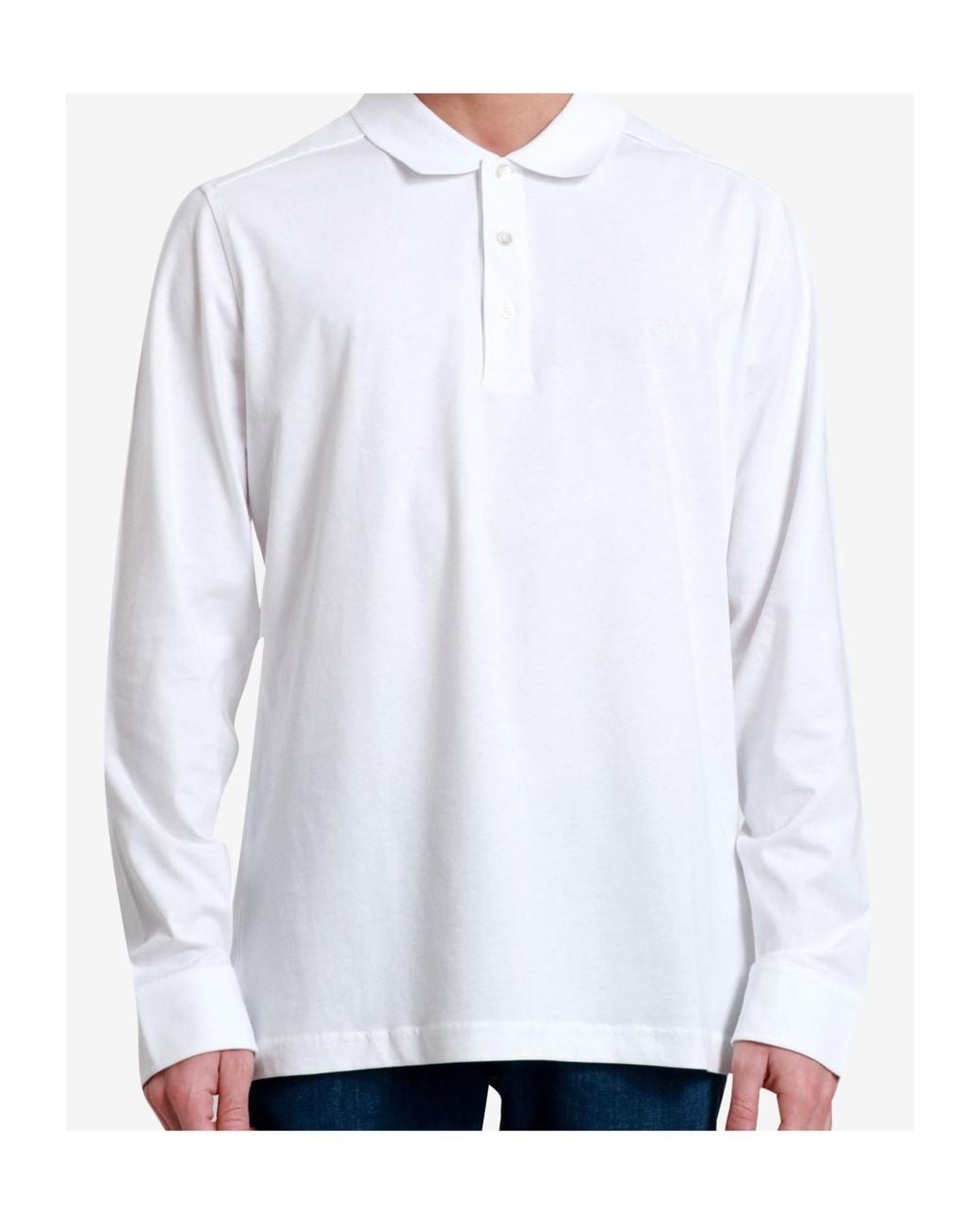 Fay White Logo-Embroidered Polo Shirt for men