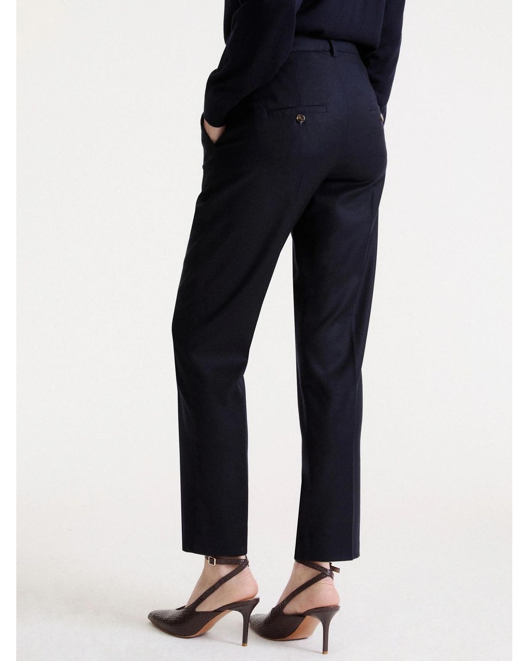 Marella Blue Casual Trousers With Belt Loops