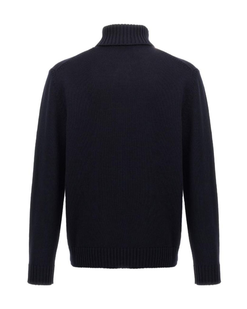 Zanone Blue Ribbed Turtleneck Knitted Sweater for men
