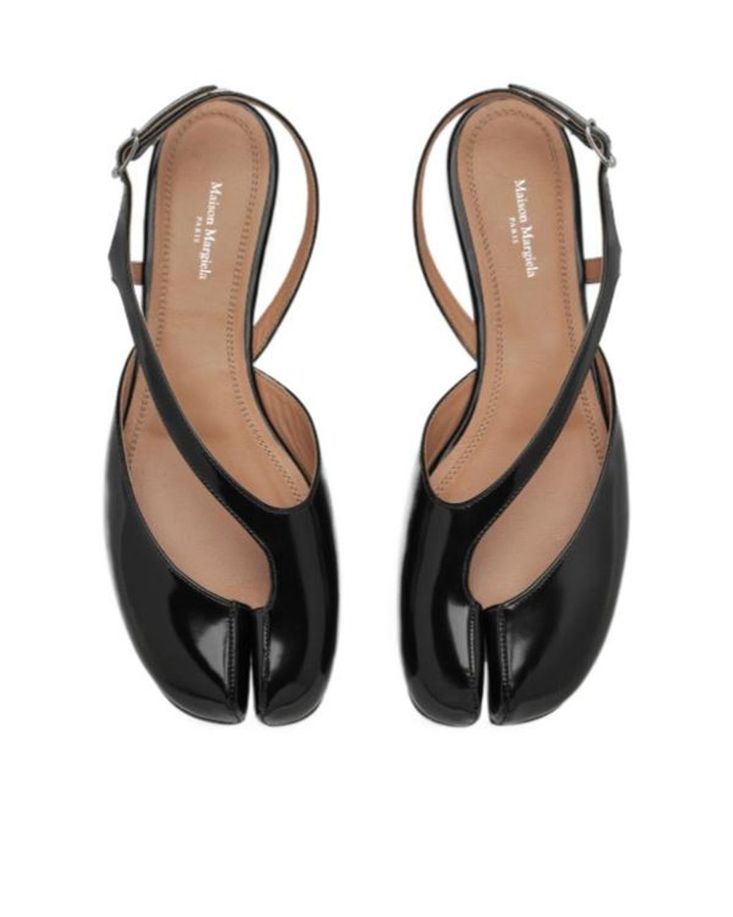 Maison Margiela Black Tabi Slingback Sandals