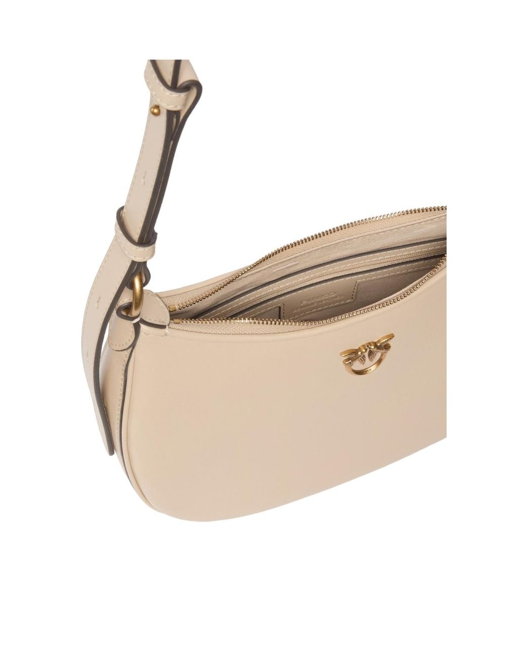 Pinko Natural Half Moon Small Shoulder Bag