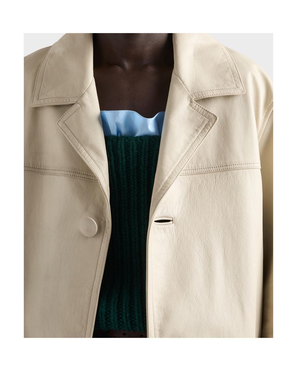 Prada Natural Leather Coat for men