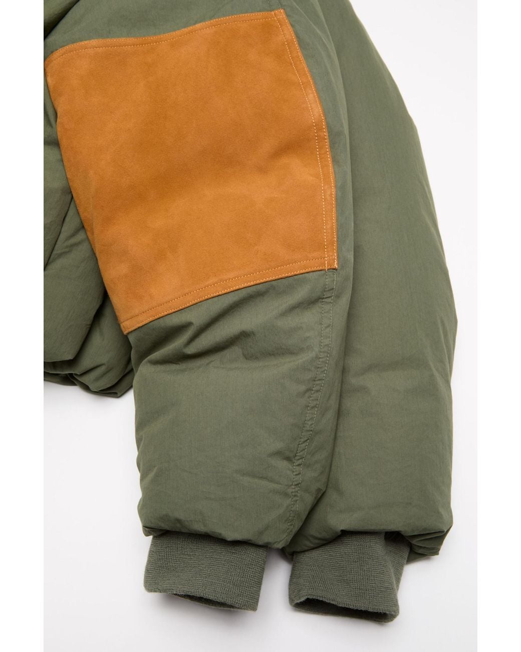 Acne Green Down Bomber Jacket for men